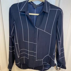 Theory Silk Blouse Size Small